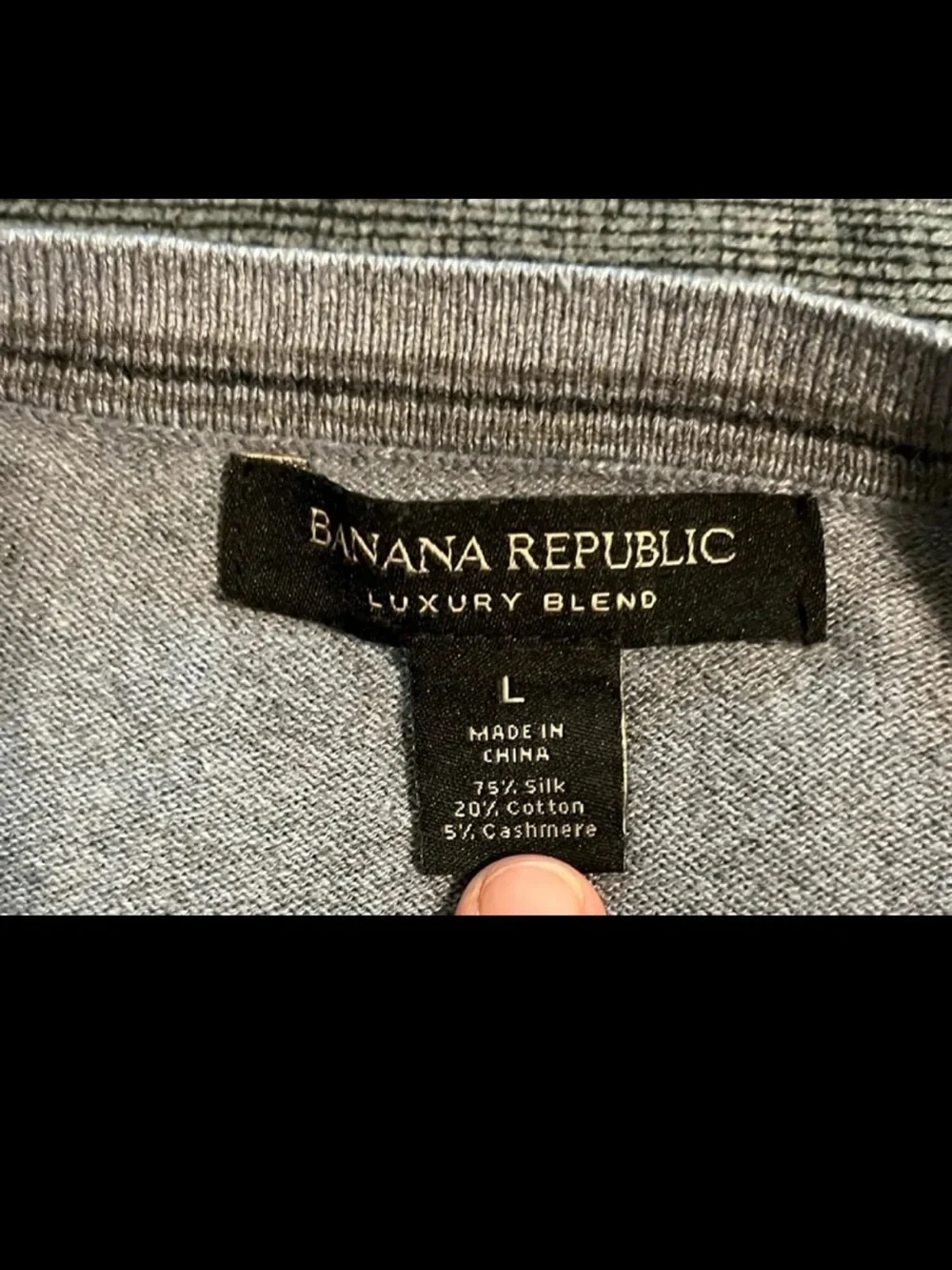 Banana Republic Men's Crewneck Sweaters in Black, Brown, Light Blue, and Gray
